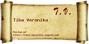 Tiba Veronika névjegykártya